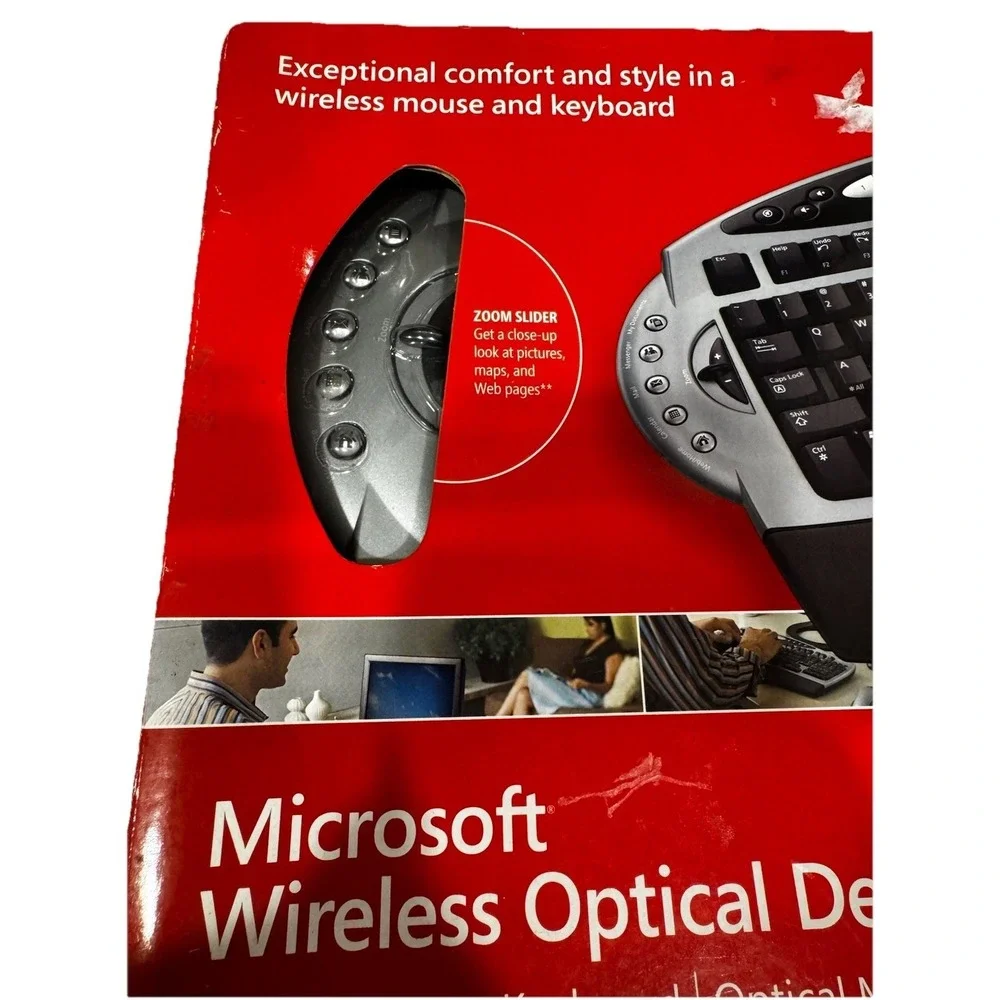 Microsoft Wireless Optical Desktop 4000 Comfort Curve Keyboard and Mouse Set